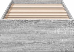 vidaXL Κρεβάτι δαπέδου Γκρι Sonoma 80 x 200 cm Επεξεργασμένο Ξύλο