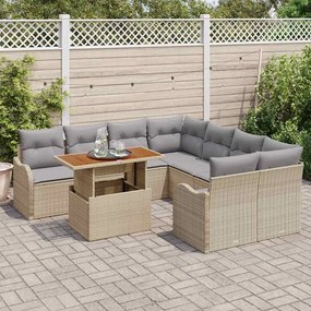 vidaXL Σετ Καναπέ Κήπου 7 pcs μπεζ και ανοιχτό γκρι 100 x 55 x 73 εκ