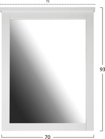 ΚΑΘΡΕΠΤΗΣ ΤΟΥΑΛΕΤΑΣ ROSEMARY HM314.05 ΛΕΥΚΟΣ 72X93 εκ.