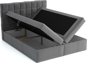 Επενδυμένο κρεβάτι Malmo Box-Gkri Skouro-140 x 200