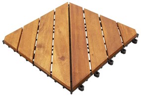 Πλακάκια Deck 20 τεμ. Καφέ 30 x 30 εκ. από Μασίφ Ξύλο Ακακίας - Καφέ