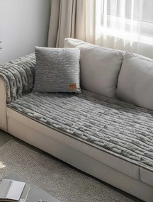 Μεμονωμένο γούνινα κάλύμμα FLAURA GREY Μεμονωμένο γούνινο κάλυμμα πολυθρόνας 120 x 75 εκ.