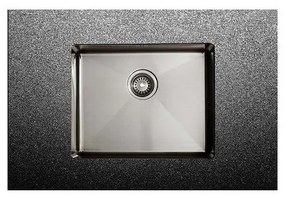 FORTINOX Squadro 28054-411 Υποκαθήμενος Νεροχύτης 54x44cm Inox PVD Black Brushed