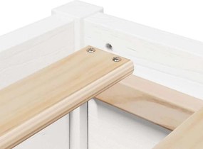 vidaXL Σκελετός Κρεβ. Χωρίς Στρώμα Λευκό 75x190 εκ Μασίφ Πεύκο
