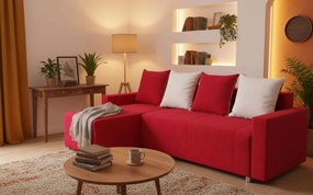 Γωνιακός καναπές Odette-Κόκκινο