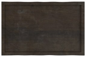 vidaXL Επιφ Τραπεζιού Αν Καφέ 100x60x(2-6)εκ.Ακατέργ. Μασίφ Ξύλο Δρυός
