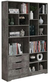 Βιβλιοθήκη Lucinda 049-000092 120x29,8x180,5cm Grey Oak