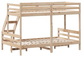 vidaXL Κουκέτα 90x200/120x200 εκ. από Μασίφ Ξύλο Πεύκου