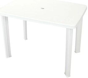 vidaXL Τραπέζι Κήπου Λευκό 101 x 68 x 72 εκ. Πλαστικό