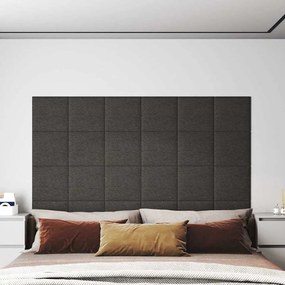 vidaXL Πάνελ Τοίχου 12 τεμ. Σκ. Γκρι 30 x 30 εκ. 1,08 μ² Υφασμάτινα