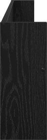 vidaXL Ράφι Περιοδικών με ράφι 2 pcs Μαύρη Οξυά 100 x 12 x 30 εκ