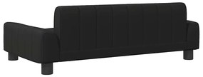 vidaXL Καναπές Παιδικός Μαύρος 90 x 53 x 30 εκ. από Συνθετικό Δέρμα