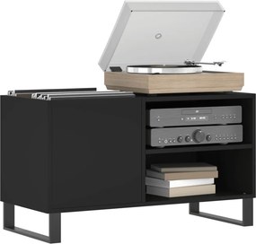 vidaXL Δισκοθήκη Μαύρη 85 x 38 x 48 εκ. από Επεξεργασμένο Ξύλο