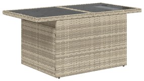 vidaXL 7 Τεμαχίων Σετ Καναπέ Κήπου με Μαξιλάρια Lime Γκρι Πολυ Ρατάν