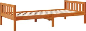 vidaXL Κρεβάτι Παιδικό Χωρίς Στρώμα Καφέ Κεριού 80x200 εκ Μασίφ Πεύκο
