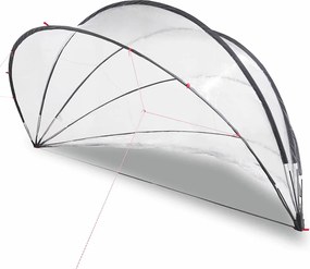 vidaXL Θόλος πισίνας Διαφανές 430 x 430 x 210 εκ. PVC