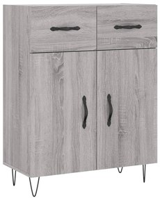 vidaXL Ντουλάπι Γκρι Sonoma 69,5 x 34 x 180 εκ. Επεξεργασμένο Ξύλο