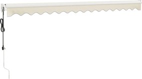 vidaXL Τέντα Πτυσσόμενη Αυτόματη Κρεμ 4,5 x 3 μ.