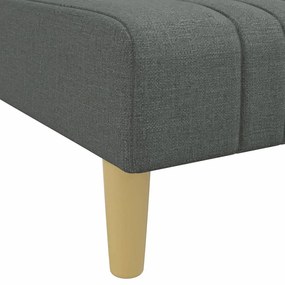 Καναπές Κρεβάτι Γωνιακός Σκ. Γκρι 279x140x70 εκ. Υφασμάτινος - Γκρι