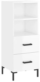 vidaXL Ντουλάπι Γυαλιστερό Λευκό 34,5x34x90 εκ. Επεξεργασμένο Ξύλο