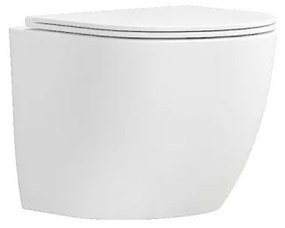 Karag LT 046E Milos Λεκάνη αναρτώμενη rimless με κάλυμμα White Glossy