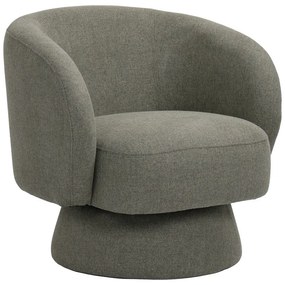 Πολυθρόνα περιστρεφόμενη Kreslo pakoworld ύφασμα σε πράσινη απόχρωση 78x81x77εκ