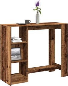 vidaXL Τραπέζι Μπαρ με Ράγες 124x46x103,5 εκ. Επεξεργ. Ξύλο