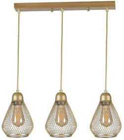 Φωτιστικό Οροφής - Ράγα Armut 941RTN1263 55x15x70cm 3xE27 40W Gold Opviq