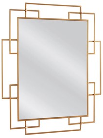 Καθρέπτης Τοίχου ArteLibre ARROCH Χρυσό Μέταλλο/Γυαλί 90x1.5x70cm-14790025