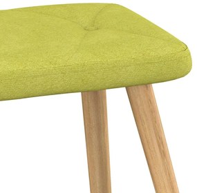 Πολυθρόνα Relax Πράσινη Υφασμάτινη με Σκαμπό - Πράσινο