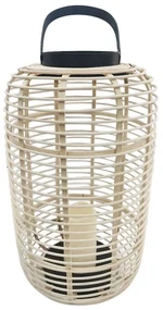 Φανάρι Με Κερί Led 00.06.61157 29x48cm Natural Rattan