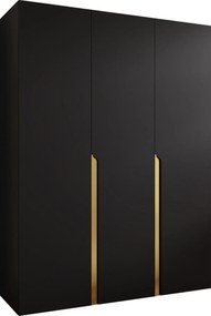 Ντουλάπα Mila I Τριφυλλη-Μαύρο - Χρυσό