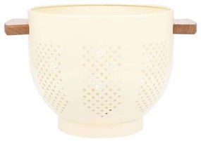 Estia Σουρωτήρι Ζυμαρικών Allure Μεταλλικό 22cm Με Ξύλινες Λαβές Ιβουάρ 01-23850