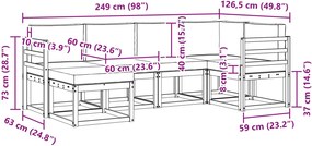 vidaXL Σειρά Καναπέ Εξωτερικού 6 pcs Άσπρο και Ανθρακί Πολυεστέρας