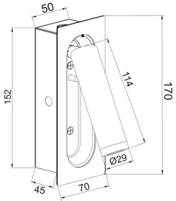 Επιτοίχιο φωτιστικό LED Aias-Leuko