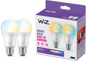 Έξυπνη Λάμπα 2xE27 60W A60 LED Λευκό Σετ 3CCT Dimmable 929003781942 Wiz-929003781942-Λευκό 929003781942