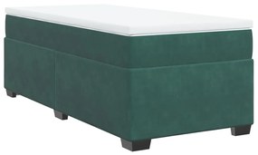 ΚΡΕΒΑΤΙ BOXSPRING ΜΕ ΣΤΡΩΜΑ ΣΚΟΥΡΟ ΠΡΑΣΙΝΟ 90X190 ΕΚ. ΒΕΛΟΥΔΙΝΟ 3285254