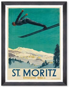 Κάδρο St.Moritz Poster FA13470 50x70cm Multi MindTheGap Vertical Wood, Glass