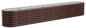 vidaXL Ζαρντινιέρα Καφέ 260x40x36 εκ. Γαλβανισμένος χάλυβας