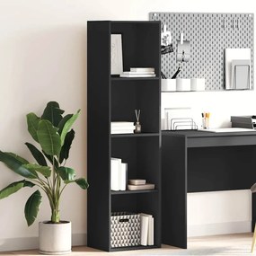vidaXL Βιβλιοθήκη Μαύρο 40x30x152 εκ. από Επεξεργασμένο Ξύλο