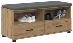 vidaXL Παγκάκι Χαλωρίου με μαξιλάρι Τεχνίτικη Δρυς 100 x 38 x 46 εκ