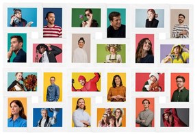 vidaXL Πλαίσιο Φωτογραφιών Κολάζ Λευκό για Φωτ. 24 x (10 x 15 εκ.) MDF