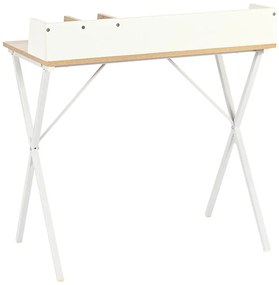 Γραφείο Zervan σε Oak με Λευκό Μεταλλικό Πόδι 80x50x84 εκ. 80x50x84 εκ.