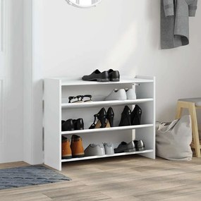 Ράφι παπουτσιών Λευκό 80x25x62 cm Κατασκευασμένο ξύλο - Λευκό
