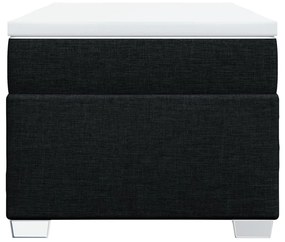 vidaXL Κρεβάτι Boxspring με Στρώμα Μαύρο 80 x 200 εκ. Υφασμάτινο