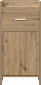 vidaXL Πλαϊνό γραφείο Artisan Δρυς 40 x 36 x 80 εκ Επεξεργασμένο Ξύλο