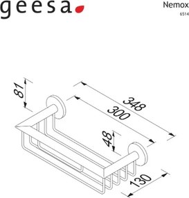 Geesa Nemox 6514 Brushed Black - Σπογγοθήκη Μπουκαλοθήκη