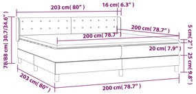 ΚΡΕΒΑΤΙ BOXSPRING ΜΕ ΣΤΡΩΜΑ ΣΚΟΥΡΟ ΓΚΡΙ 200X200 ΕΚ. ΥΦΑΣΜΑΤΙΝΟ 3130058