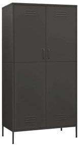 vidaXL Ντουλάπα Ανθρακί 90 x 50 x 180 εκ. από Ατσάλι