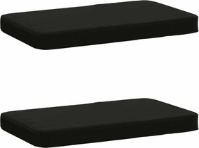 vidaXL Μαξιλάρια Πάγκου 2 Τεμαχίων VUGHT 2 pcs 100% Πολυεστέρας Μαύρο